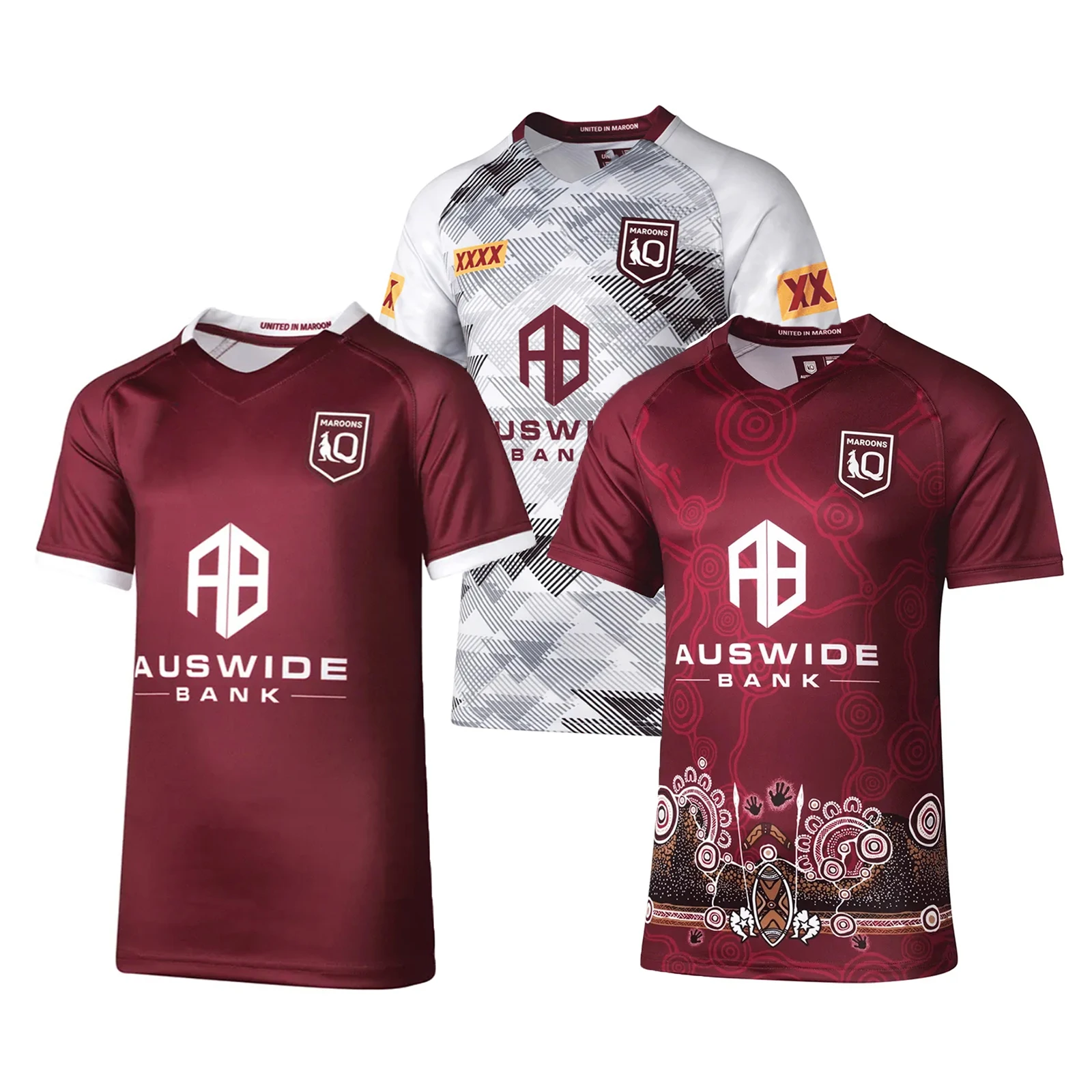 

MAROONS STATE OF ORIGIN 2022 INDIGENOUS TRAINING/CAPTAINS RUN RUGBY JERSEY - MENS