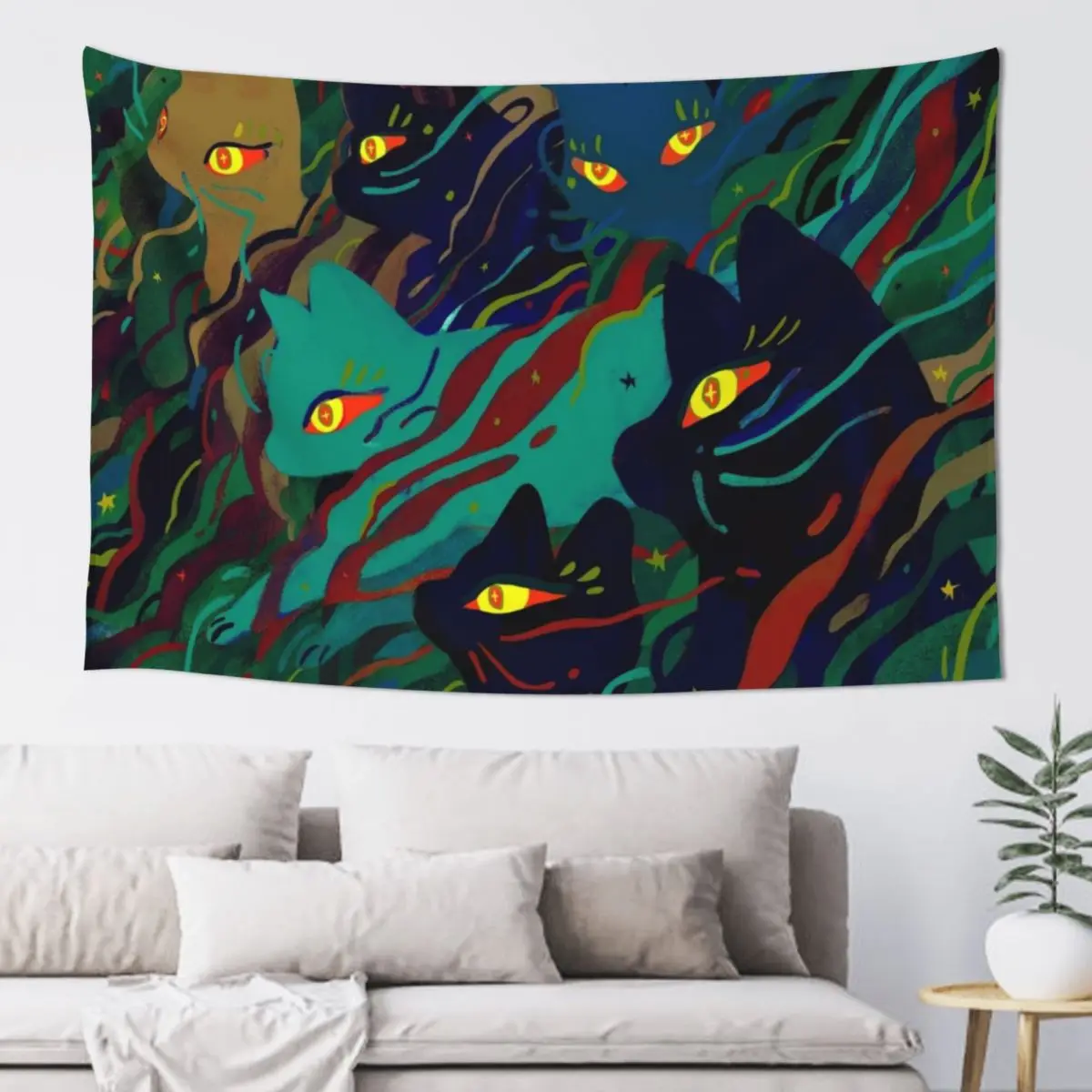 Гобелен Caterwauling для дома из полиэстера