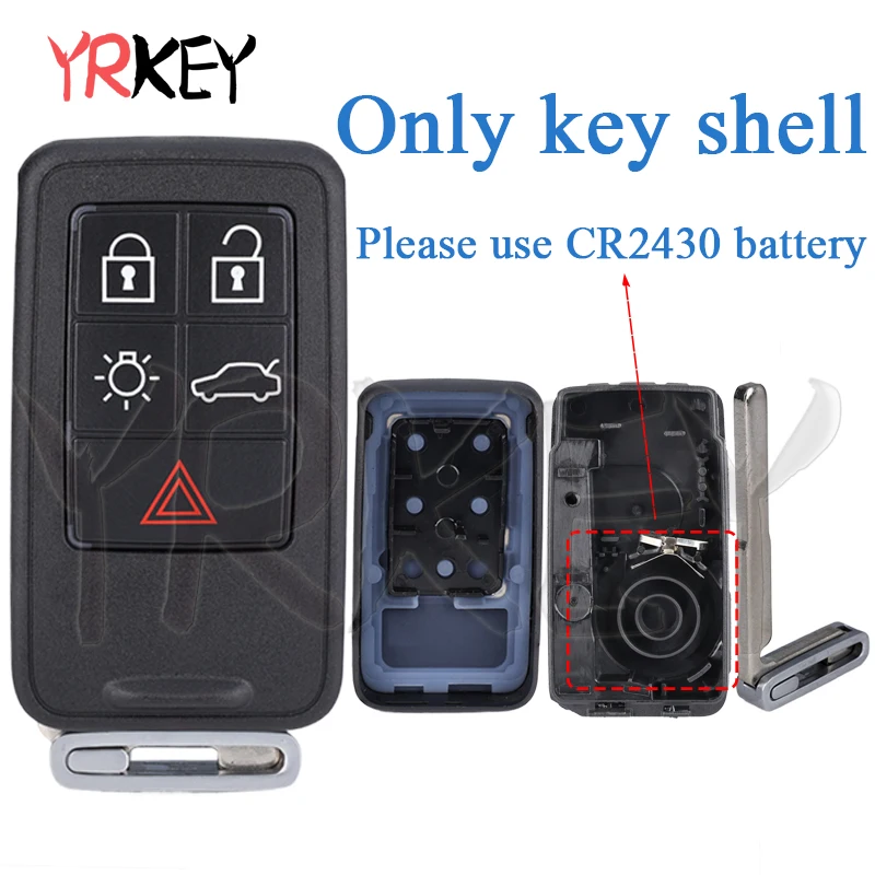 

Автомобильный брелок FCCID KR55WK49264 для Volvo V40 V60 S80 XC70 XC60 S60 S60L 433 МГц FSK ID46 чип 5 кнопок автомобильный смарт-ключ дистанционного управления