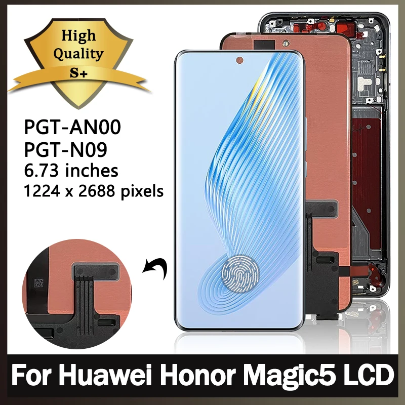 6 73 &quotНовый 120 Гц для Huawei Honor Magic5 Magic 5 ЖК-дисплей PGT-AN00 PGT-N09 Дисплей Сенсорный