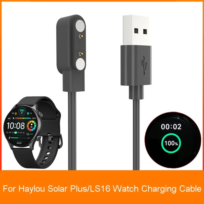 

Smartwatch Magnetic Charger Dock Cord Bracket for Haylou Solar Plus/LS16/RT3 USB Charging Cable Holder Power Adapter Base