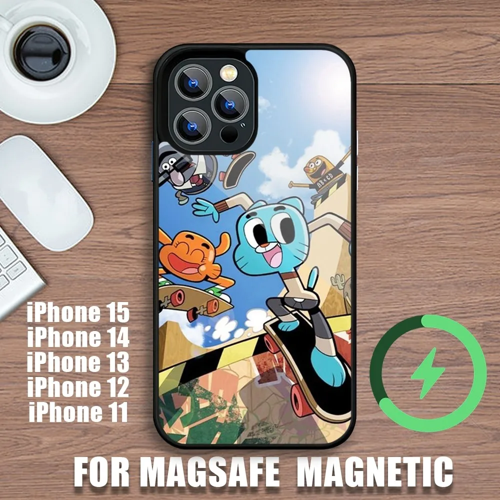 Мультяшный удивительный мир G-Gumball чехол для телефона iPhone 11 12 13 14 15 Plus Pro Max