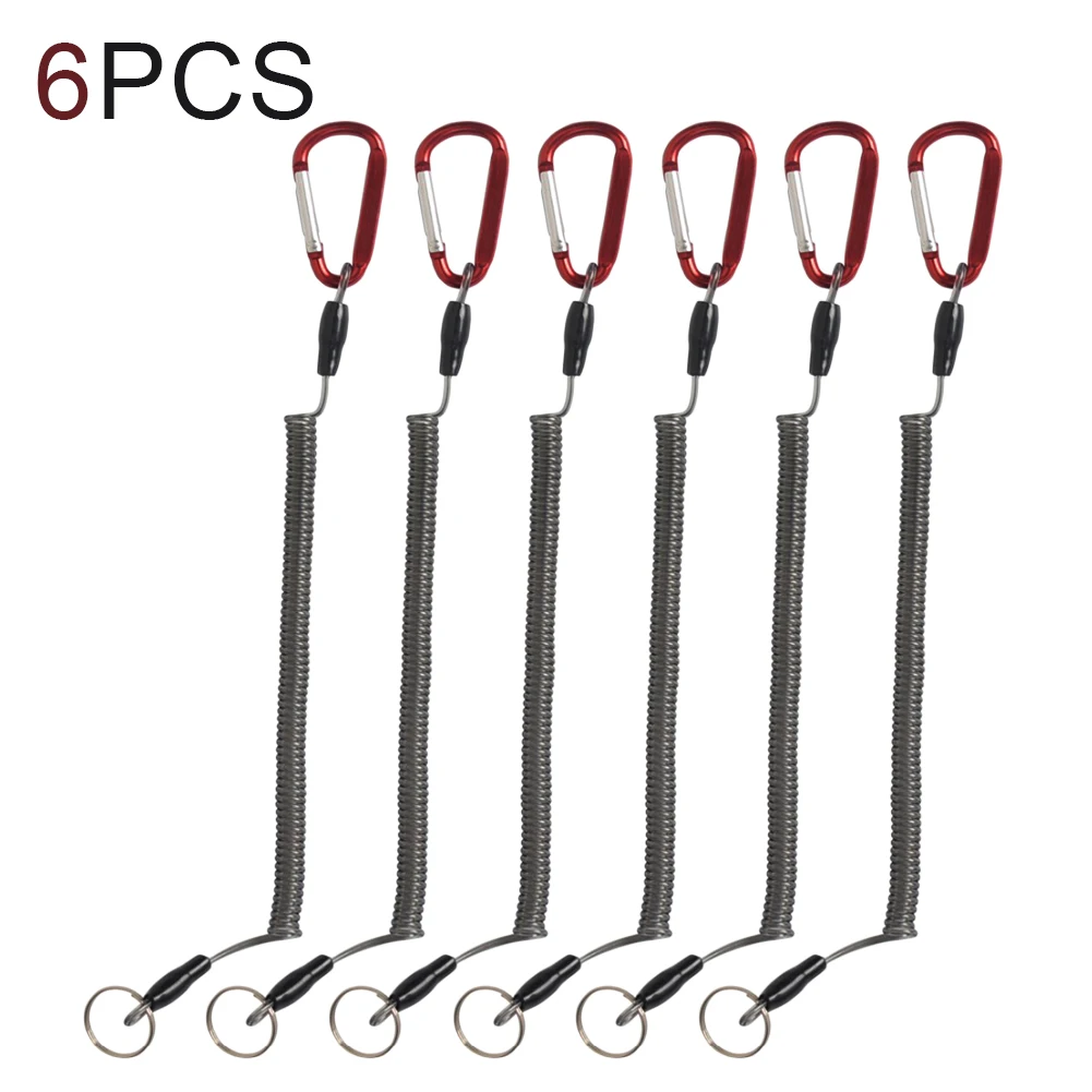 

New 6pcs Fishing Lanyards Boating Multicolor Ropes Kayak Camping Secure Pliers Lip Grips Tackle Fish Tools Fishing Accessory
