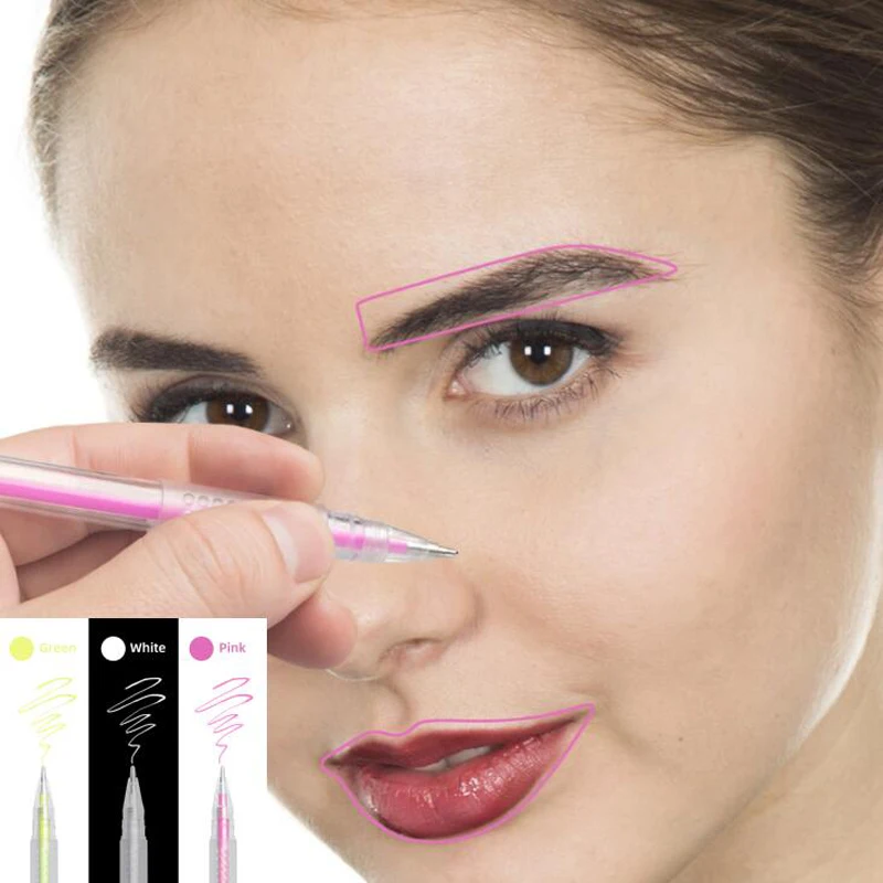 Перманентная маркировочная ручка для макияжа многоцветная позиционирования