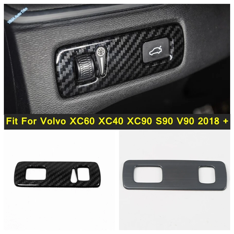 Car Styling Head Light Headlight Switch Button Cover Trim Frame Decoration Interior For Volvo XC60 XC40 XC90 S90 V90 2018 - 2022