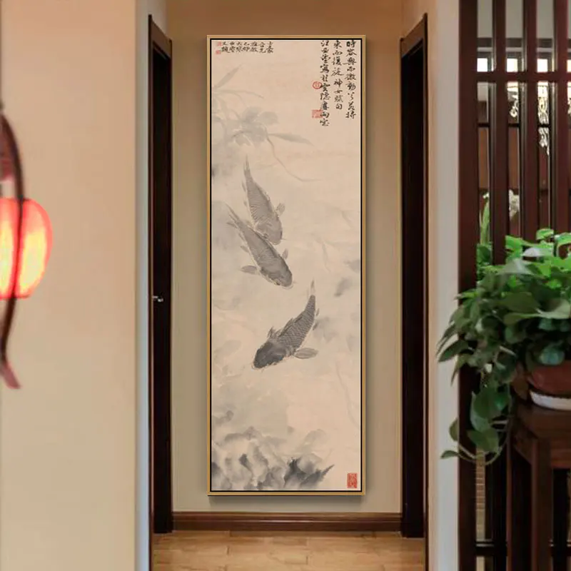 Чайный домик Ретро горный пейзаж живопись китайский стиль настенное искусство