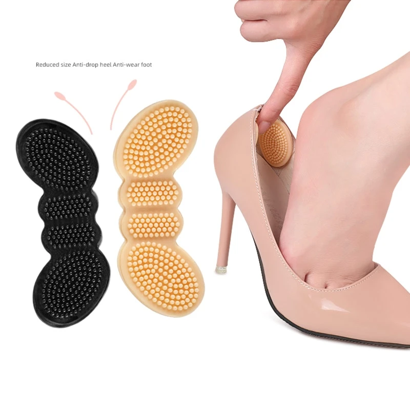 

1 Pair Silicone Heel Grips Liner Cushions Inserts for Loose Shoes Heel Pads Snugs for Shoe Too Big Men Women Shoe Drop Shipping
