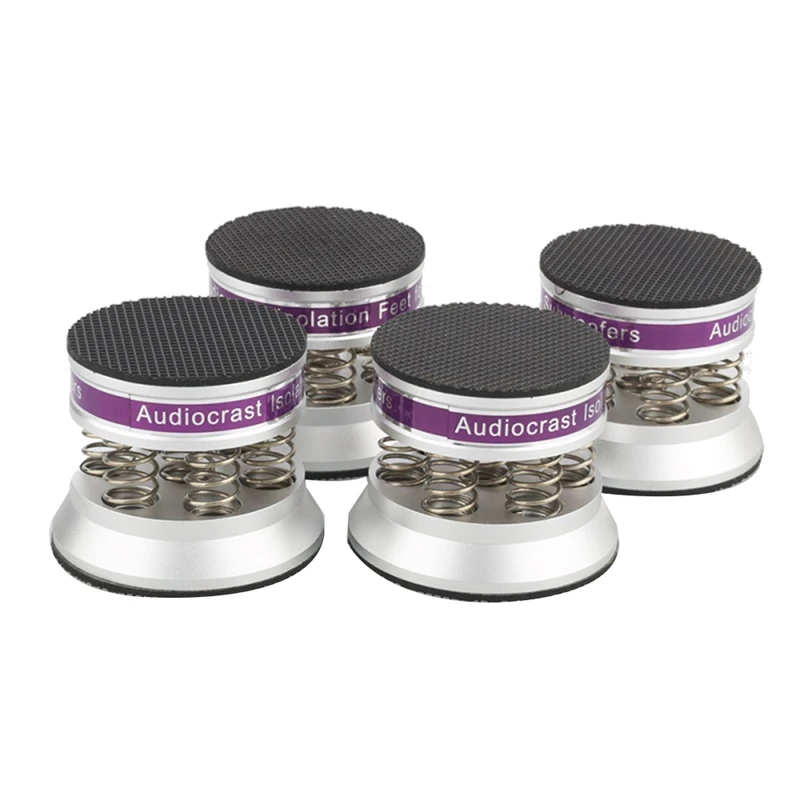 

Audiocrast 4 шт. черная алюминиевая пружинная фотоизоляционная подставка для Hifi усилителя/динамика/проигрывателя/плеера