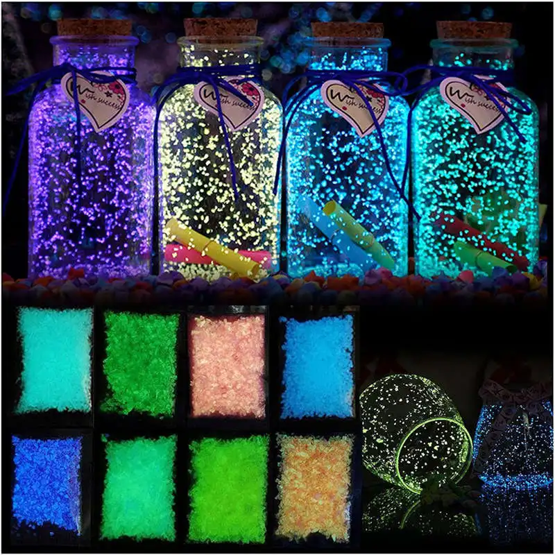 10g Luminous Sand Stones DIY Bright Noctilucent Sand Paint Star Wishing Bottle Glow In The Dark Sand For Epoxy Resin Mold images - 6