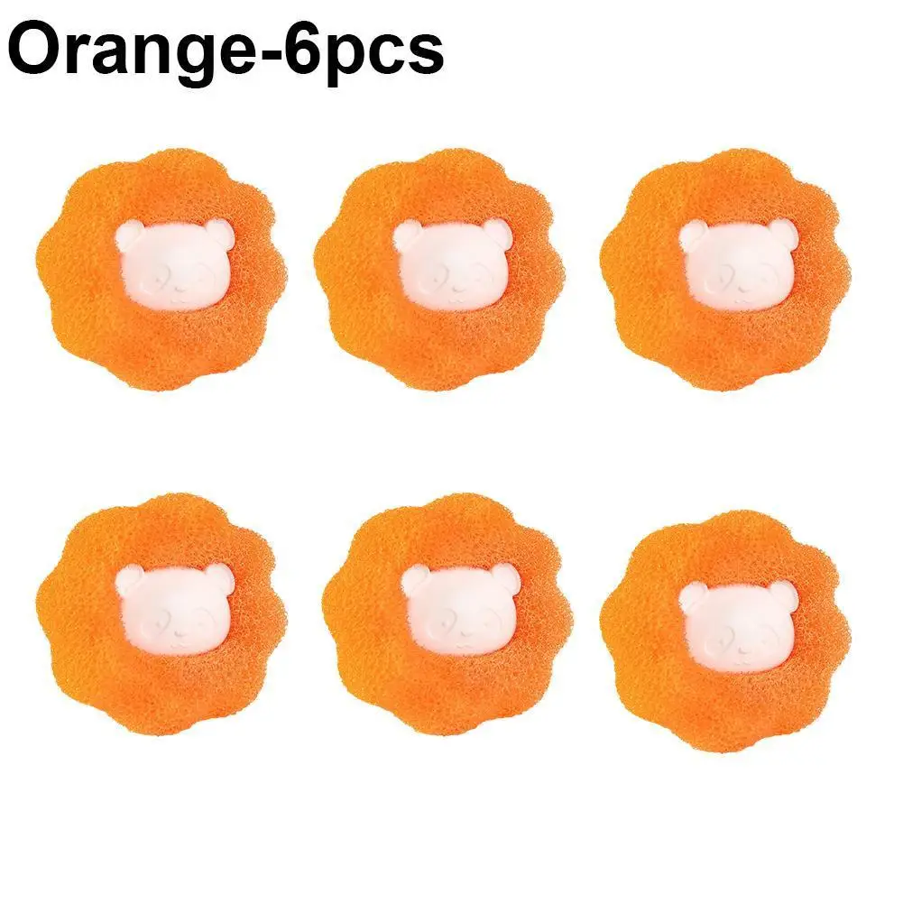 

6Pcs Hair Removal Catcher Filter Mesh Pouch Cleaning Balls Bag Dirty Fiber Collector Washing Machine Filters Laundry Ball Disc