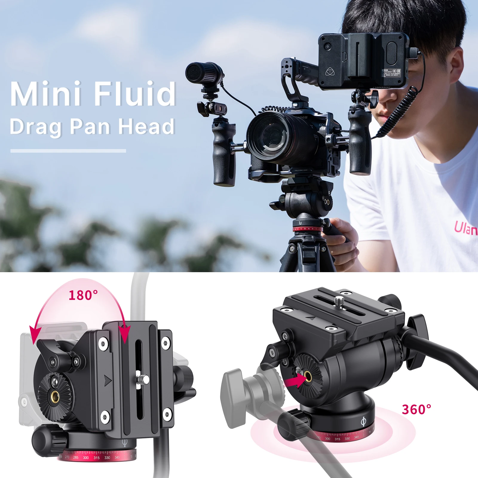 Ceny Ulanzi OMBRA 1.6M Statyw Podróżny Wideo 360 ° Panorama Fluid Drag Pan Statyw Maksymalne Obciążenie 6KG Arca Swiss Plate Na Lustrzanka Cyfrowa