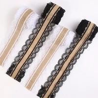 chainhodiy hemp rope braided ribbonwith lacewidth25mmlength2 yardsfor clothingshoeshats creative decorative accessories