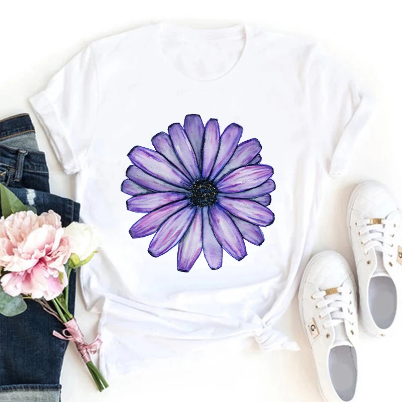 

Женская Винтажная футболка с коротким рукавом, с рисунком, в стиле 90-х