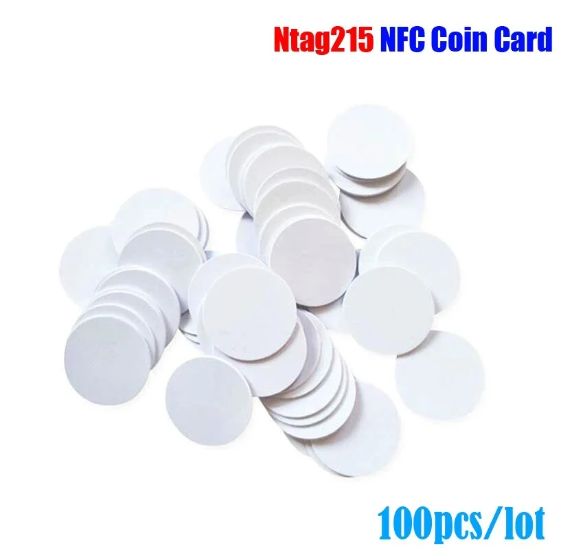 

Верх. 100/50 шт. NFC Ntag215 бирка для монет Ключ 13,56 МГц NTAG 215 универсальная бирка RFID сверхлегкие бирки этикетки диаметр 25 мм