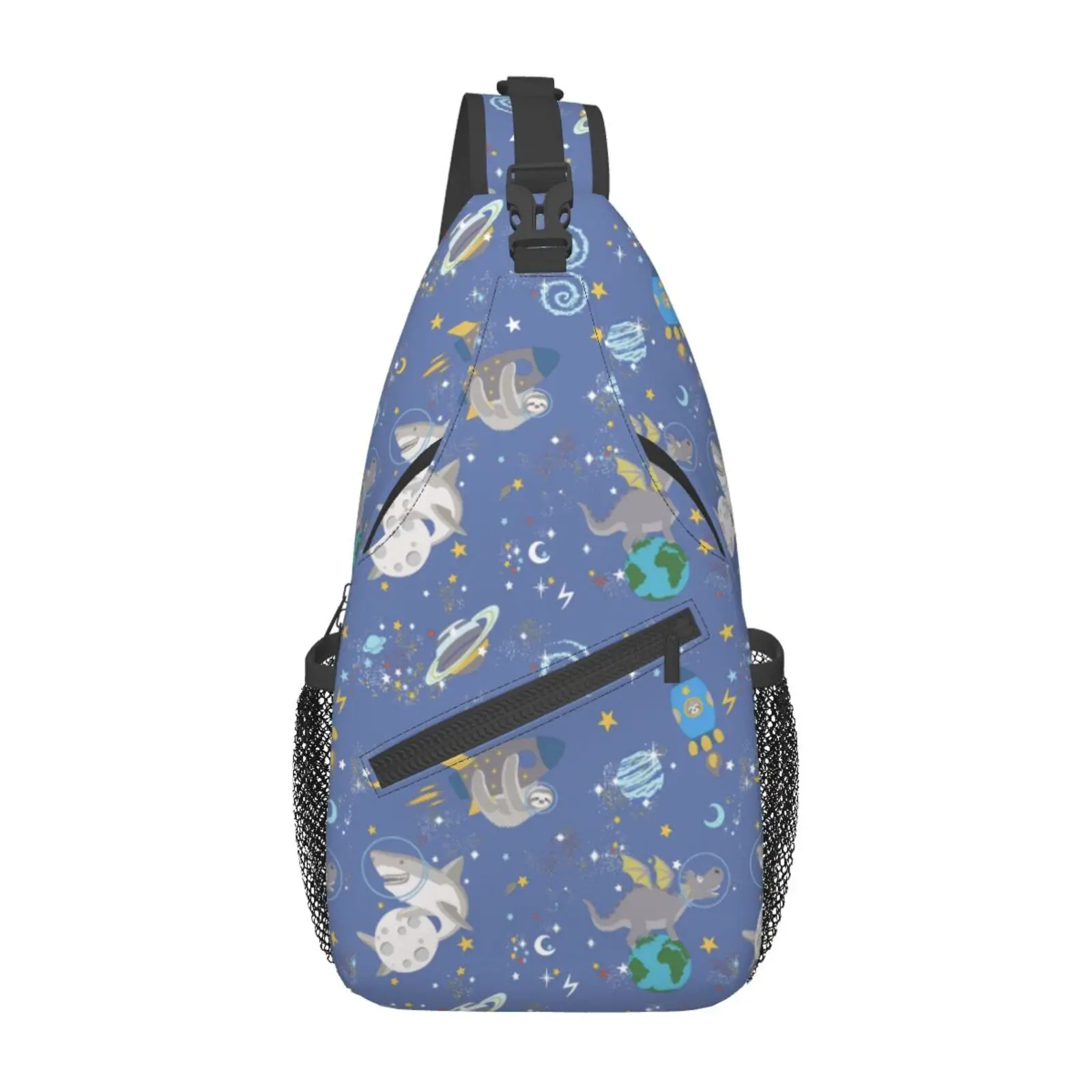 

Astronaut Shark Sloth Cartoon Space Sling Chest Cross Bag School Bag Travel Bag Polyester Casual Unisex Mini Backpack One Size