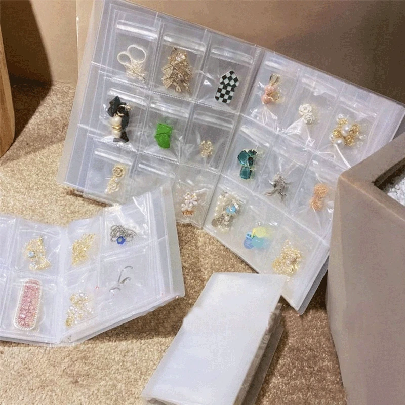

288 Grid Plastic Zip Lock Bag Transparent Sealed Bag For Small Gift Anti-rust Jewelry Storage Bag