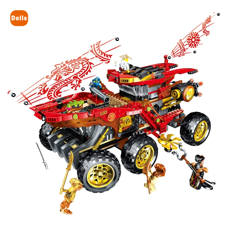 

Новинка 858 шт. строительные блоки Land Bounty Truck наборы кукол с фигурками совместимые с 70677 DIY Кирпичи игрушки для детей