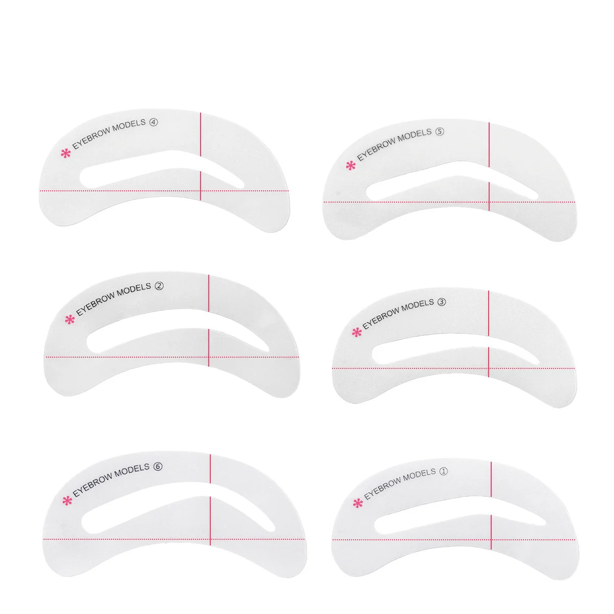 

6pcs Models Grooming DIY Tools Model Grooming Stencil for Lady Girl