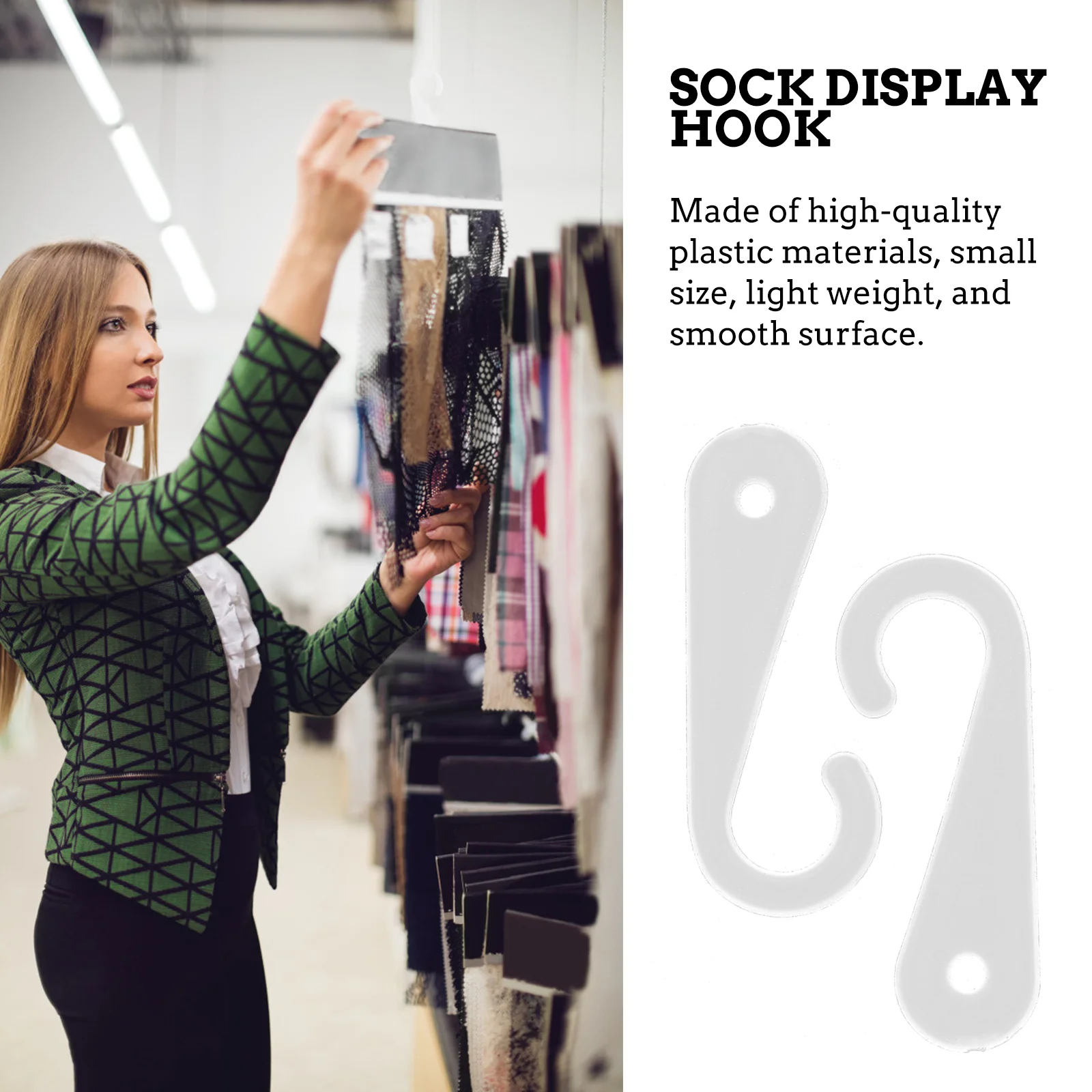 500 шт. деревянные крючки для шляп носки вешалки одежды J-крючки пластикового