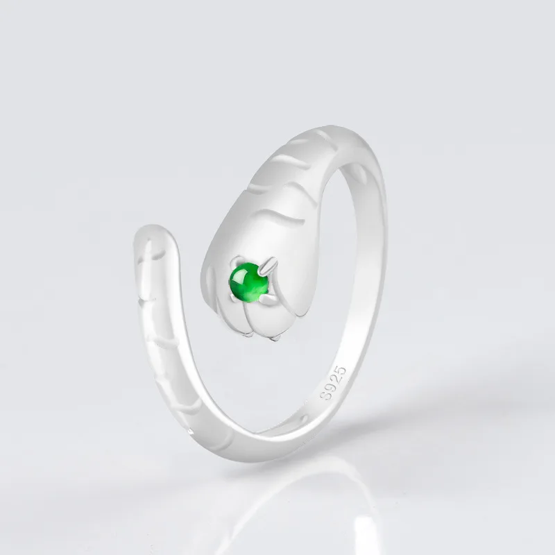 

Burmese Jade Rings Jewelry Women Gift 925 Silver Stone Charm Charms Accessories Adjustable Jadeite Emerald Natural Green Real
