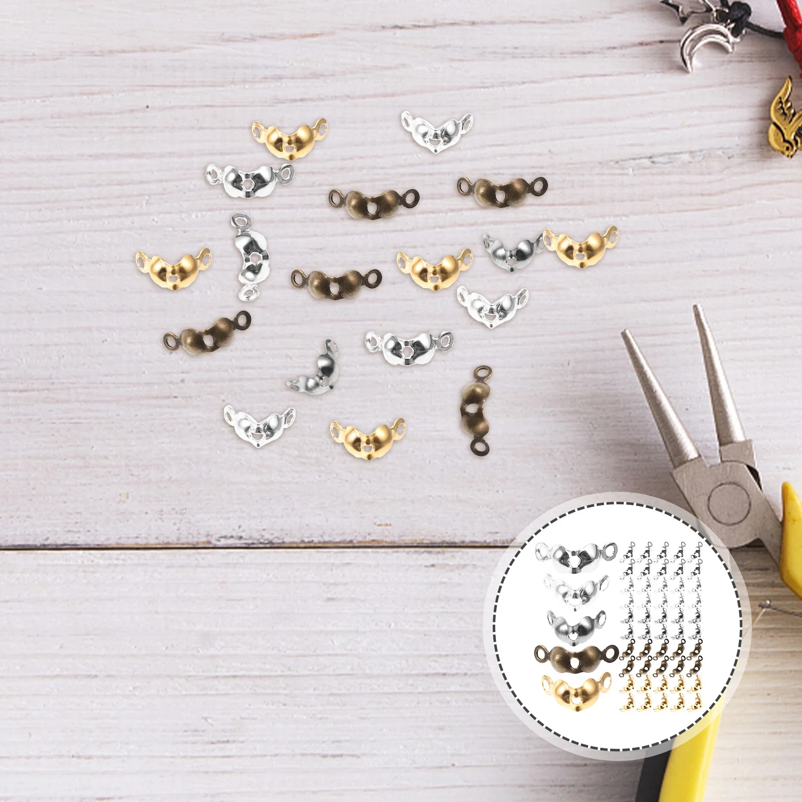 

1000 шт., металлические застежки для ювелирных изделий