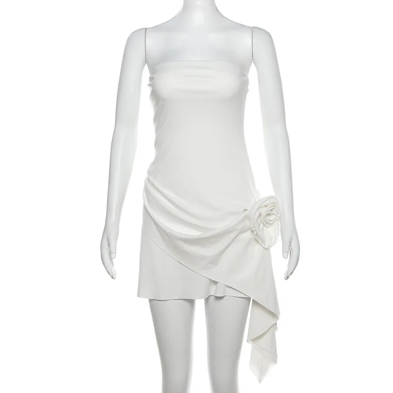 Женское мини-платье без бретелек