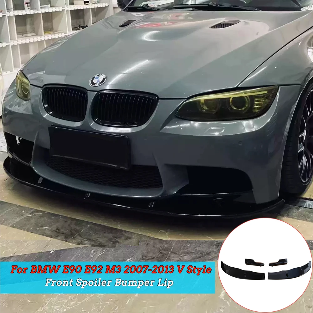 

Front Spoiler Bumper Lip For BMW E90 E92 M3 2007-2013 V Style Car Lower Splitter Body Kit Guard Plate Lippe Board Gloss/Carbon