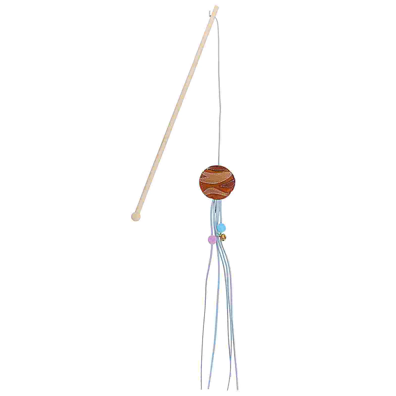 

Cat Wooden Stick Teaser Cat Interactive Plaything Indoor Cat Wand Kitten