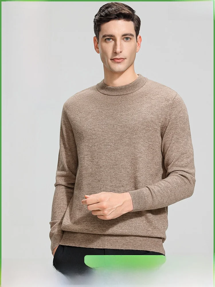 [Кашемир] Romon мужской классический кашемировый свитер с круглым вырезом новинка