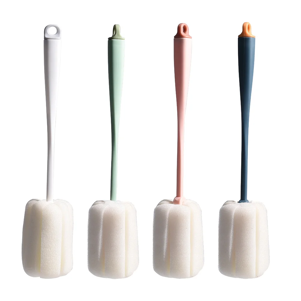4-шт щетка для чистки чашек губка с удлиненной ручкой очиститель бутылочек