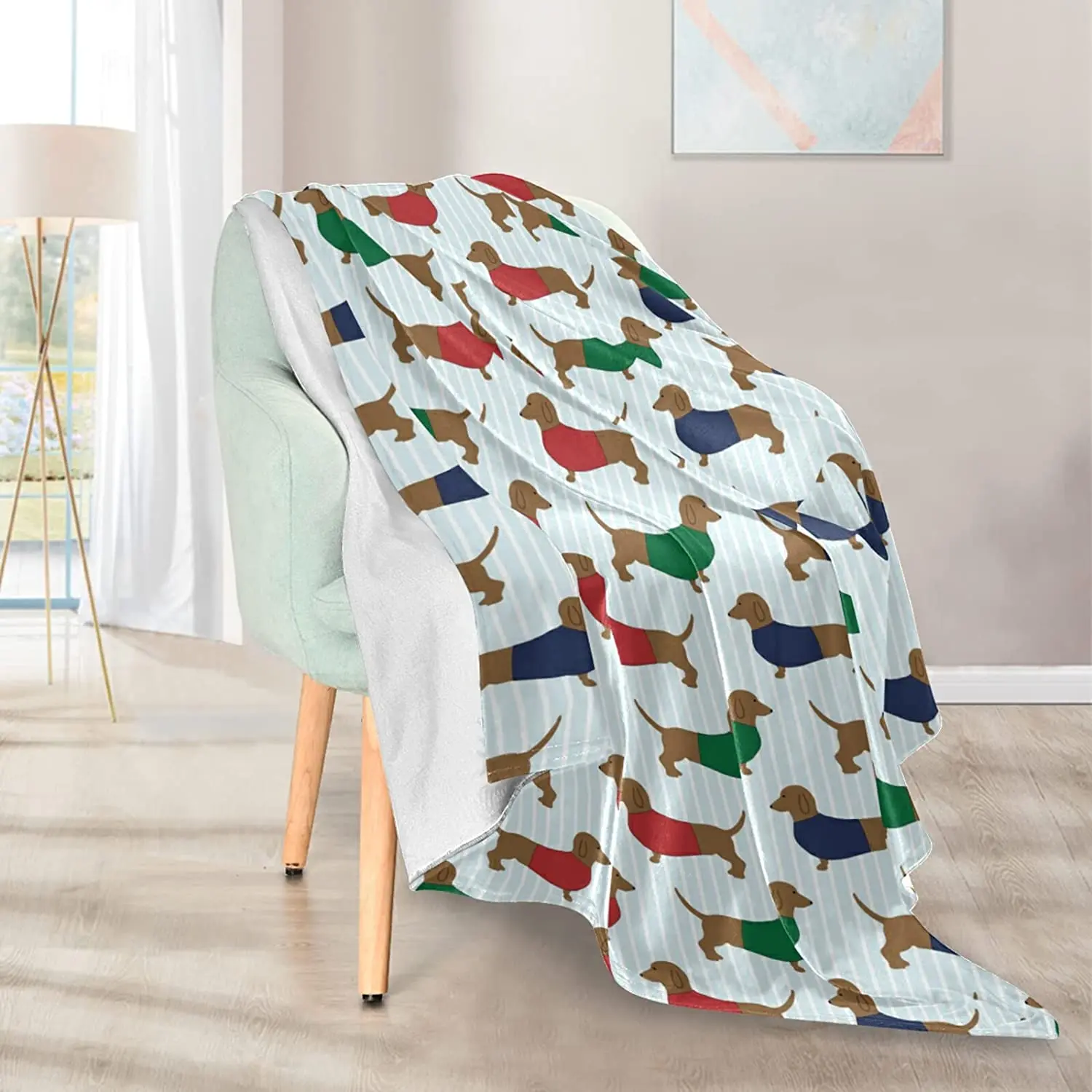 

Собаки породы такса супермягкое одеяло, одеяло для кровати, легкое уютное плюшевое одеяло для путешествий, кемпинга, спальни, дивана