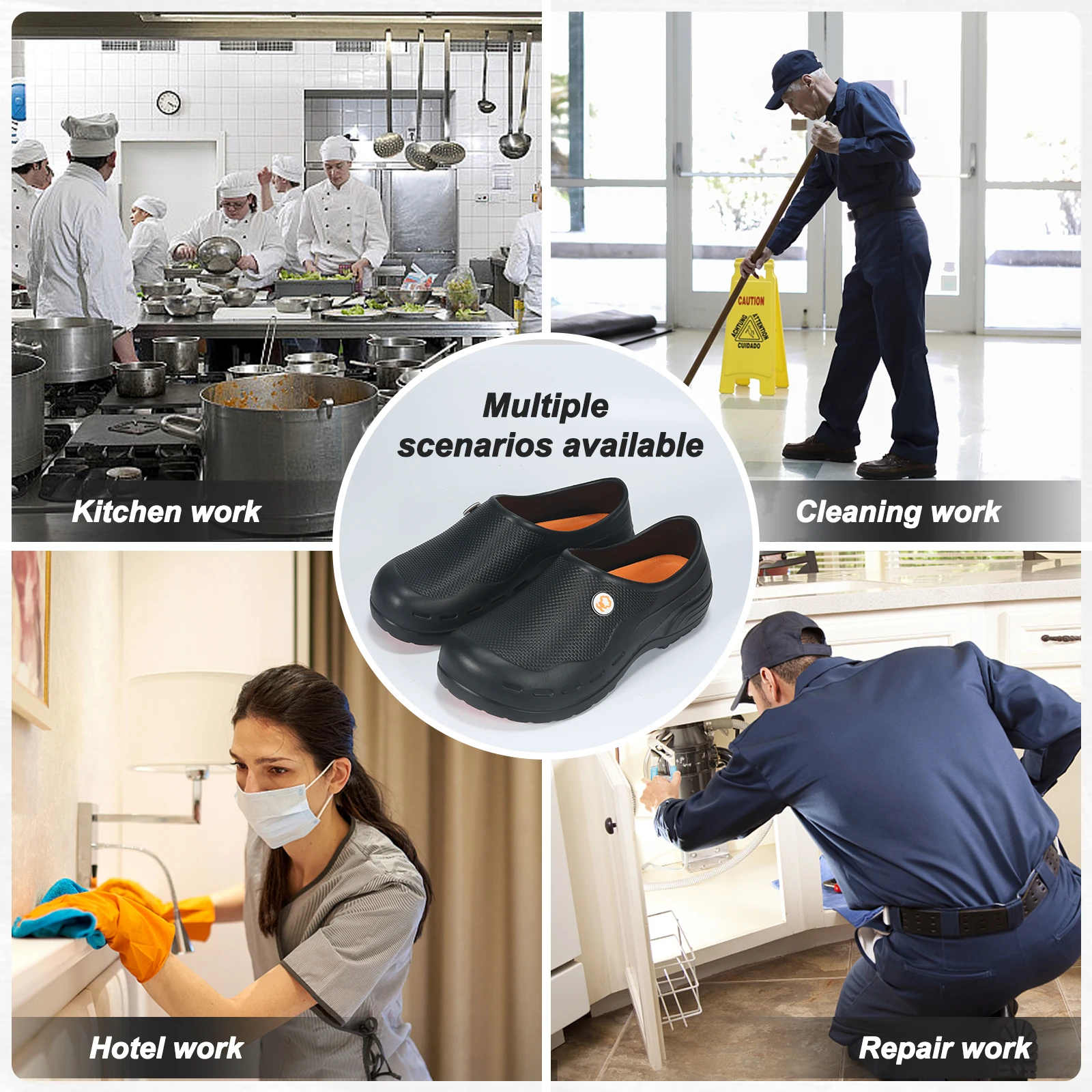 Профессиональная Нескользящая Маслостойкая Обувь Унисекс Для Шеф-повара