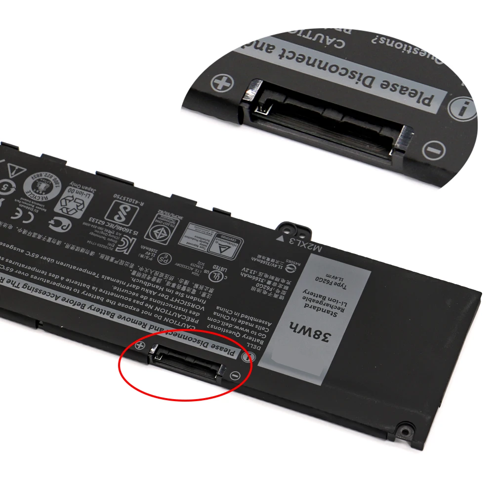 Новый аккумулятор F62G0 для ноутбука DELL Inspiron 13 7370 7373 7380 Vostro 13-7386 P83G P87G P91G F62GO RPJC3 CHA01 39DY5