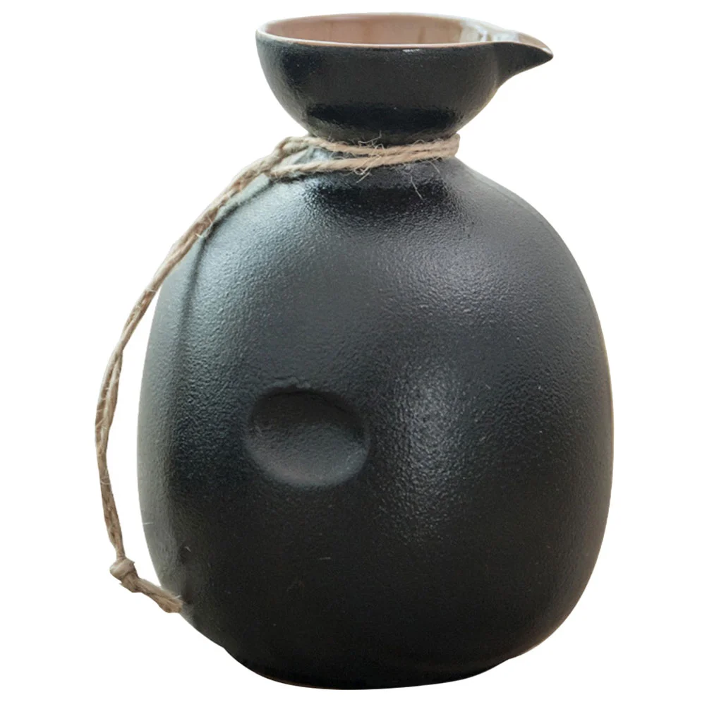 

Japanese Style Hip Flask Exquisite Sake Kettle Ceramic Saki Pot Storage Holder