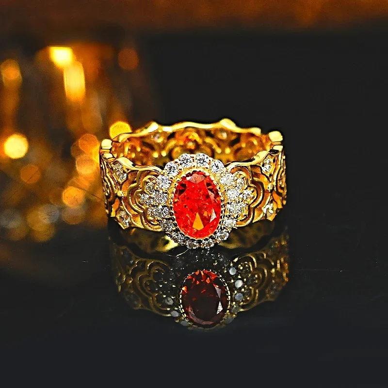 XUYUANFEN Новый комплект серебряных колец Fanta 925 матовый полый с высокоуглеродистыми