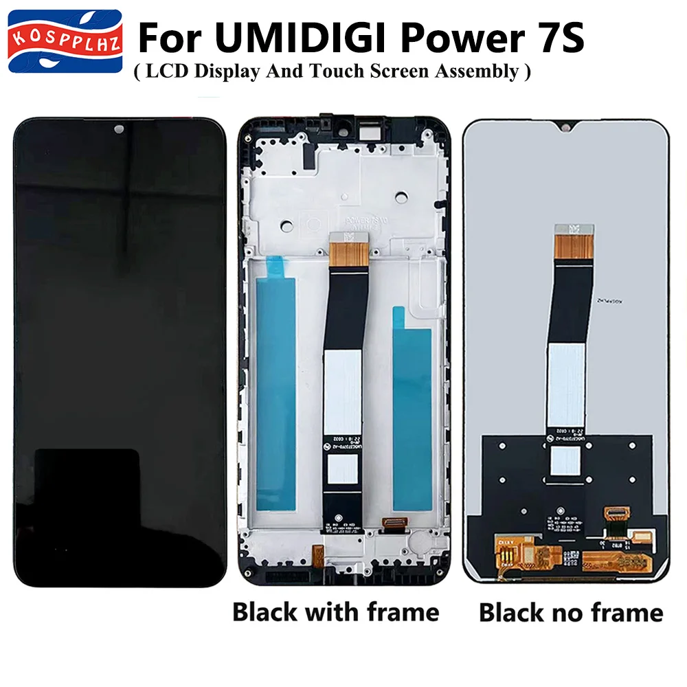 

KOSPPLHZ оригинальный для UMIDIGI Power 7S ЖК-дисплей + кодирующий преобразователь сенсорного экрана в сборе Замена для UMIDIGI Power 7S LCD + клей