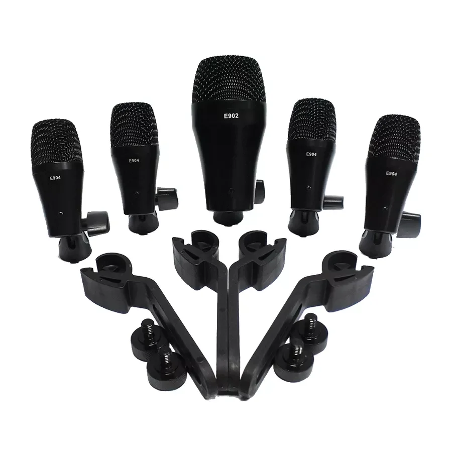 

PGA52 PGA56 E902 E904 E906 style bass kick snare tom hihat 5 drum kit instrument dynamic microphone mic