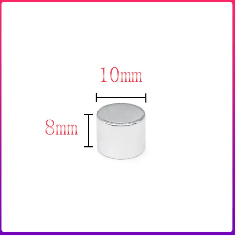 

5/10/20/50/100PCS 10x8 Round Search Magnet 10x8mm Neodymium Magnet Disc 10x8mm PermanentStrong Strong Powerful Magnets 10*8 mm