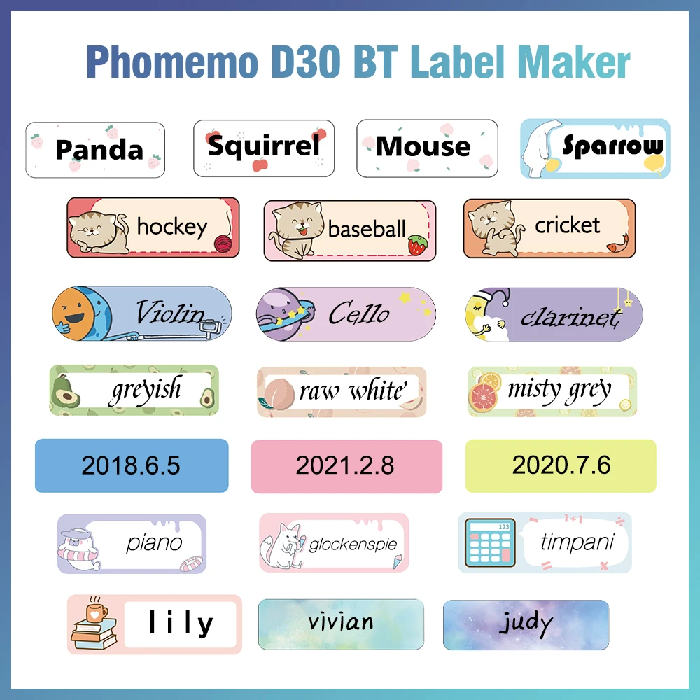 Портативный карманный принтер Phomemo D30 дешевый беспроводной термопринтер BT для