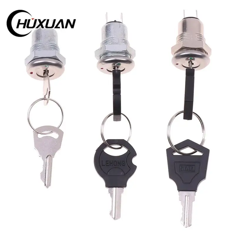 

Electronic Key Switch ON OFF Lock Switch Phone Lock Security Power Switch Electric Keylock Push Button Switch Tubular Terminals
