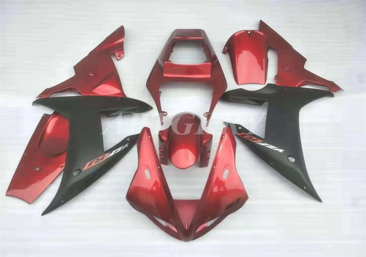 

New ABS Plastic Shell Motorcycle Fairing kit Fit For YAMAHA YZF R1 2002 2003 YZF-R1 YZF 1000R Bodywork set Custom Black And Red