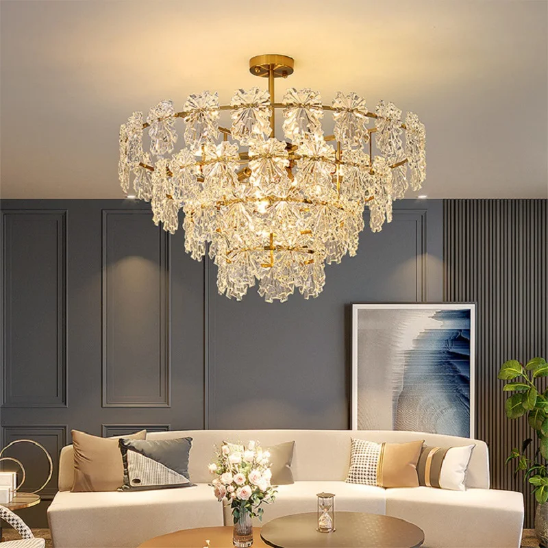 

Modern Luxury Glass Led Ceiling Chandelier Gold E14 for Living Room Hall Bedroom Pendan Lighting Home Decor Lusters Luminaires