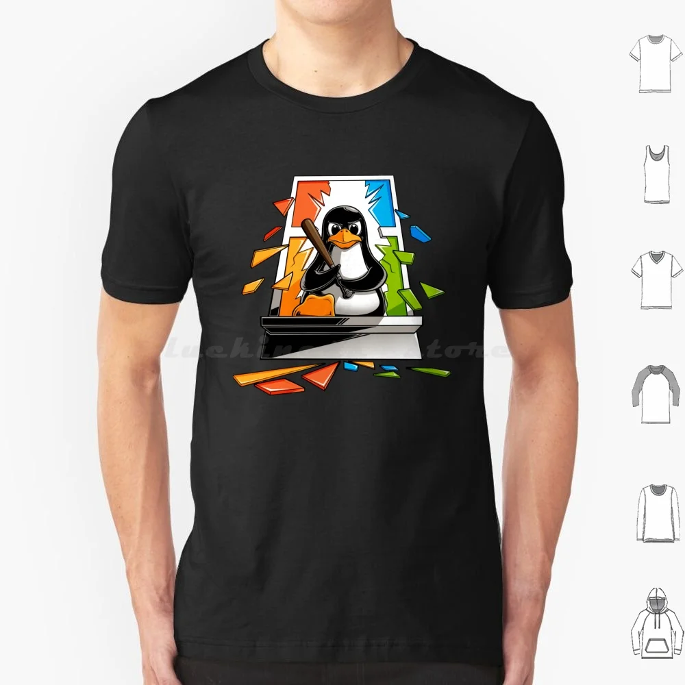 

Linux-Window аварийная иллюстрация, футболка из хлопка для мужчин и женщин, печать «сделай сам», Linux Window аварийная иллюстрация, Linux фанаты, хакеры, ...