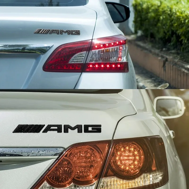 Фото 3D-эмблема AMG для автомобиля, наклейка на задний багажник, декоративная наклейка для Mercedes Benz AMG A B C E G W211 W203 W204 W210 W124, аксессуары. №5