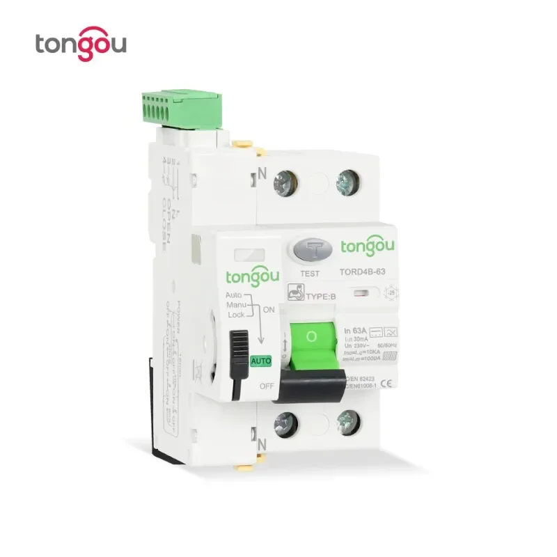 Фото QZY 2026 Новый тип B 2P 6-63A 30 мА DC RCCB RCD EV Умное автоматическое самозакрывающееся устройство Миниатюрные автоматические выключатели №2