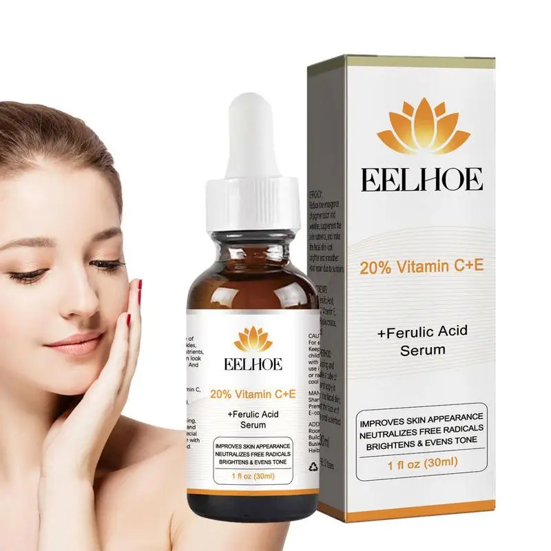 

Vitamin C + E Essence Pore Shrink Face Serum Anti-Wrinkle Ferulic Acid Serums Firming Facial Essence Anti Aging Whitening Oil