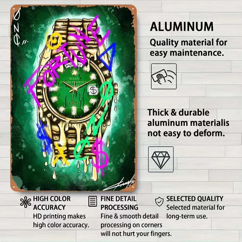 ROLEXXX жестяной знак часы металлический постер украшение в виде кофейного угла