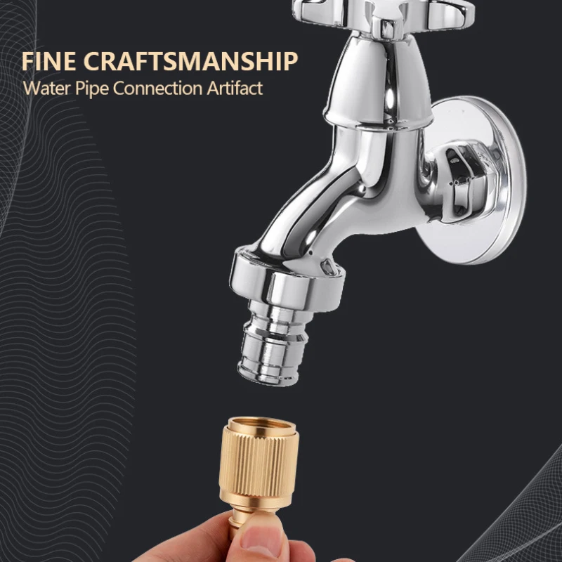 

Universal Quick Connector Brass Kitchen Bathroom Faucet Tap Connector Garden Hose Repair Fittings Water Connection Tap Adapter
