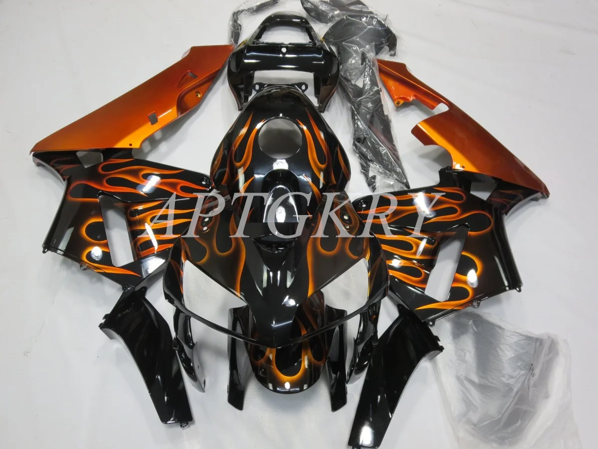 

4 Gifts New ABS Plastic Motorcycle Fairings Kit Fit For HONDA CBR600RR F5 2005 2006 05 06 Bodywork Set Custom Orange Flame