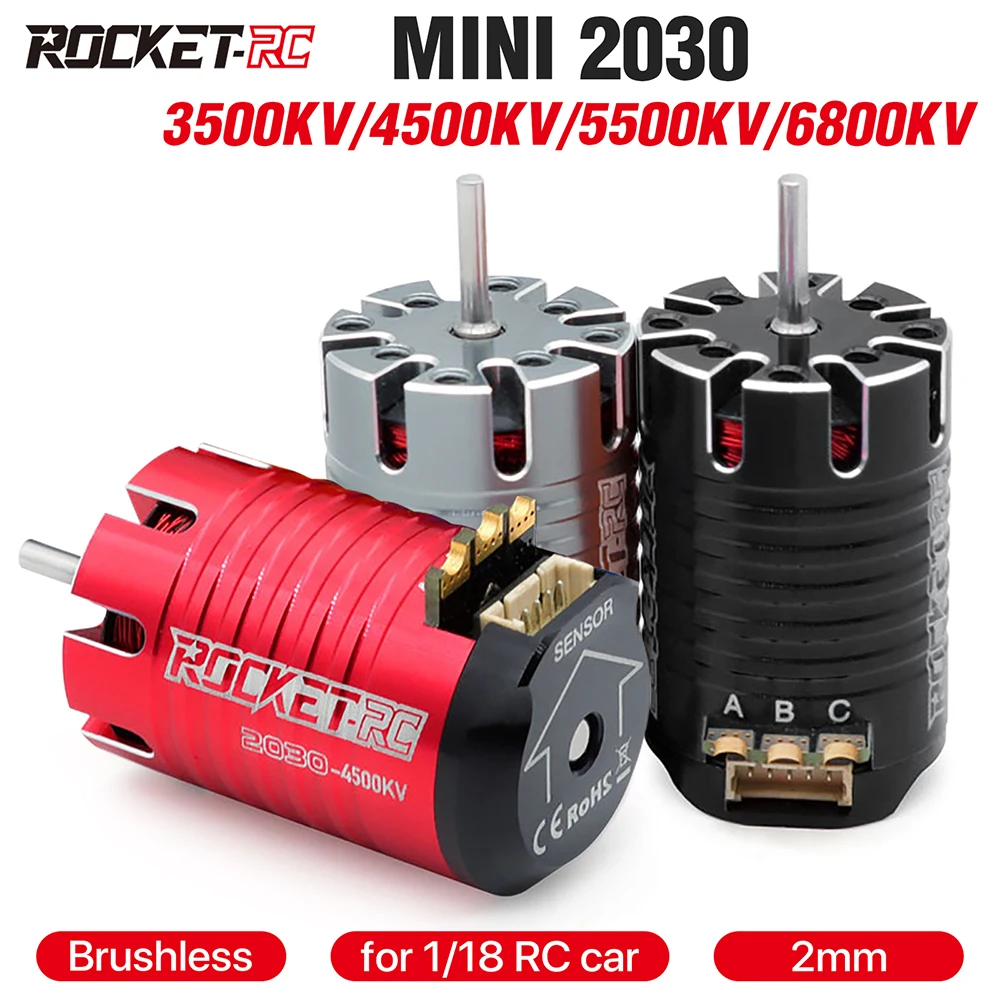 

ROCKET-RC Brushless Motor for TRX4M 1/18 RC Car Off-Road Crawler Sensored Mini 2030 Upgrade Parts 3500KV 4500KV 5500KV 6800KV